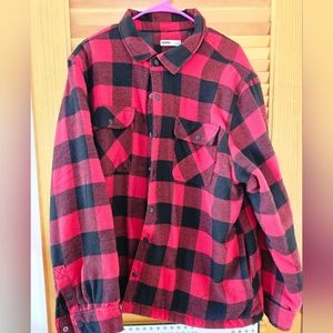 Sonoma mens xl Buffalo plaid snap jacket